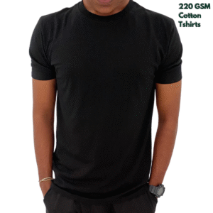 220 GSM Cotton Tshirts Black
